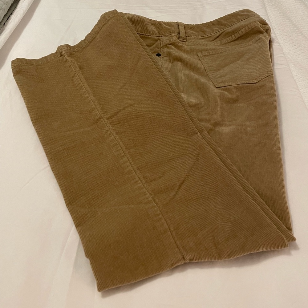 Talbots stretch corduroy light weight carmel color corduroy slacks w/spandex. - Picture 8 of 11